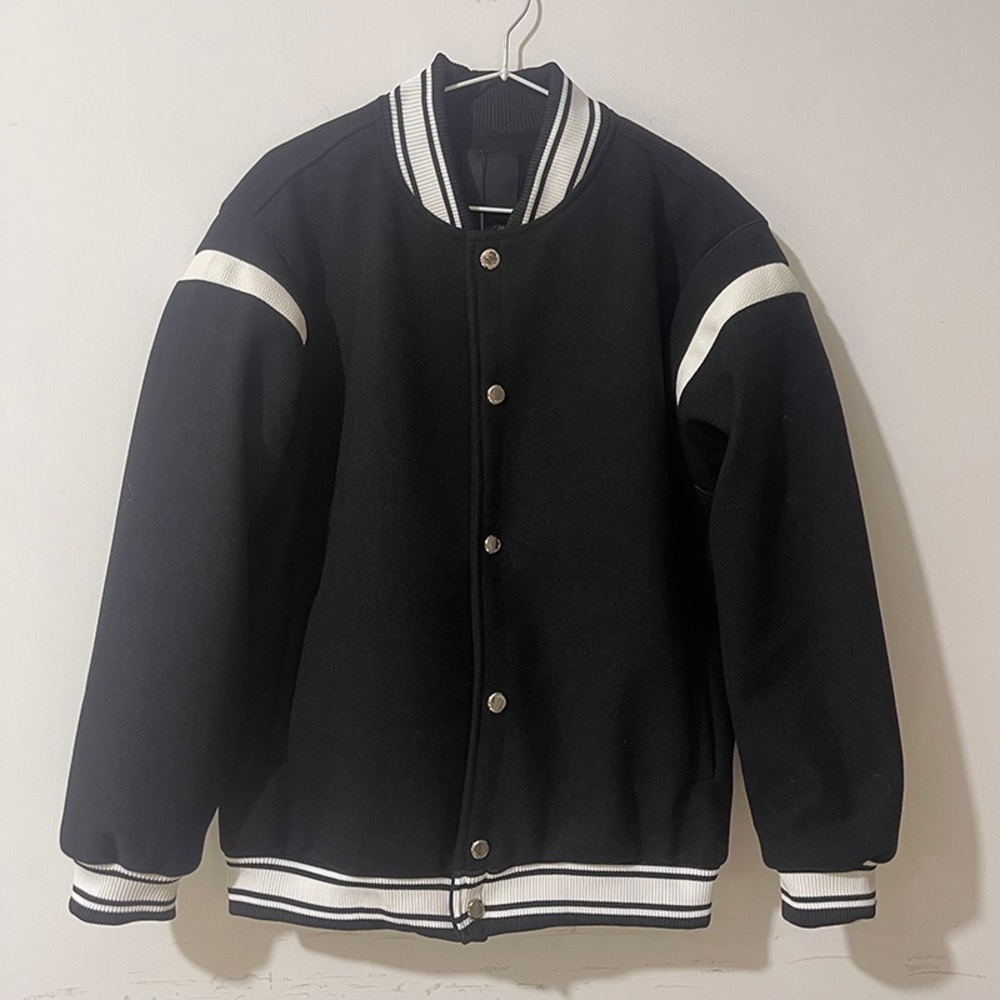 Givenchy Black and White Varsity Bomber Jacket